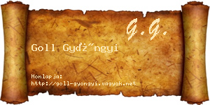 Goll Gyöngyi névjegykártya
