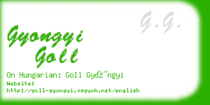 gyongyi goll business card